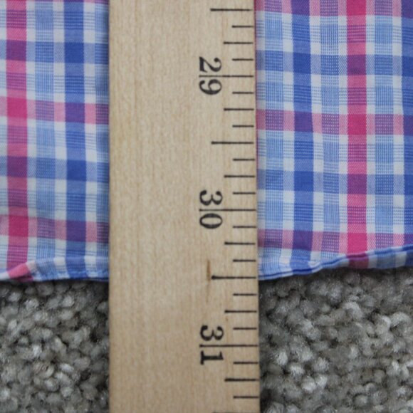 BOSS Hugo Boss Dress Shirt Mens 16 1/2, 32/33 Pink/Blue Sharp Fit L/S Button - Picture 13 of 14